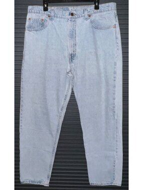 Vintage Levis 550 Relaxed Fit Tapered Leg Jeans W40 L30 Light Wash USA Made